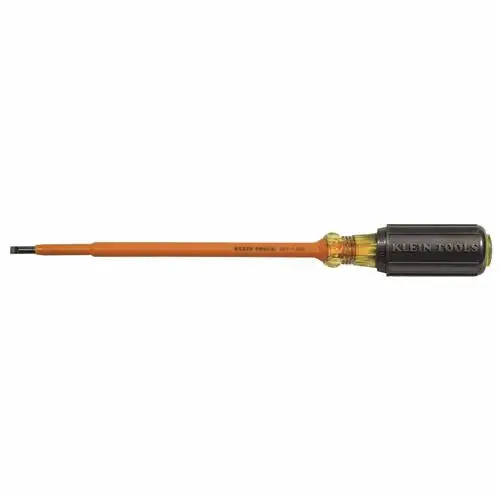Klein Tools 601-7-Ins Cabinet-Tip Screwdriver – 7-Inch Insulated Shaft For Safety 1
