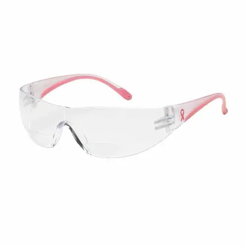 Lady Eva Bifocal Reading Glasses — +2.25 Diopter, Anti-Scratch Polycarbonate Lenses, Pink & Clear Frame, 12-Piece Pack 1