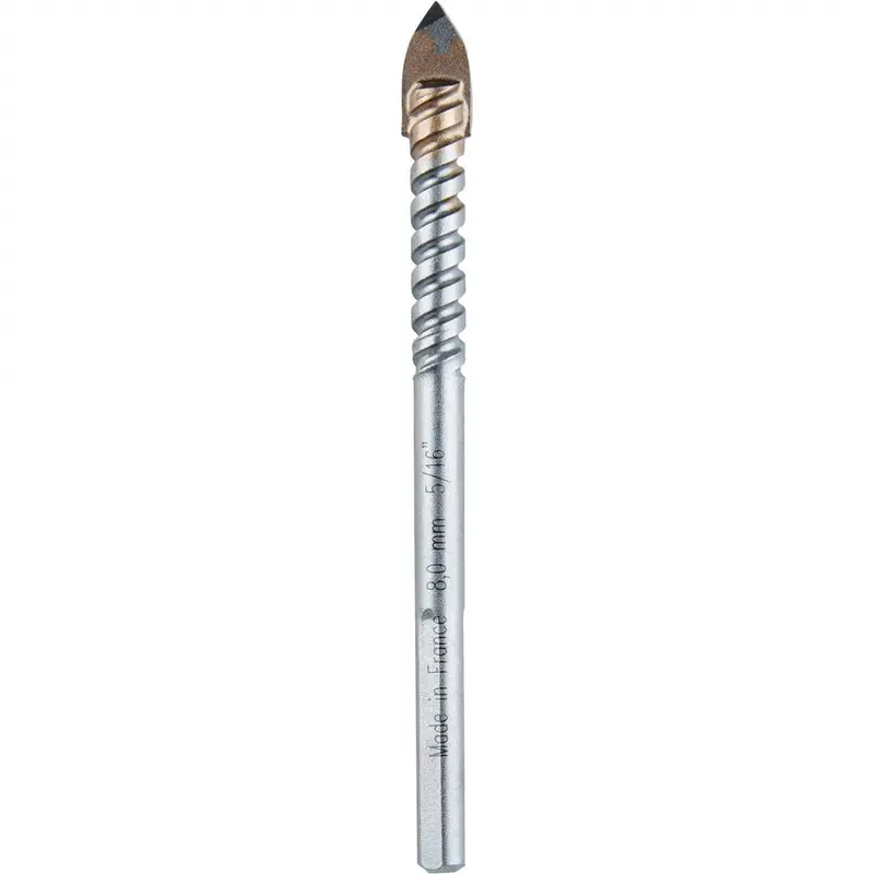 Makita B-68987 1/2-Inch X 4-Inch Glass Tile Drill Bit – Triple-Flute, 3-Flat Shank Design 1