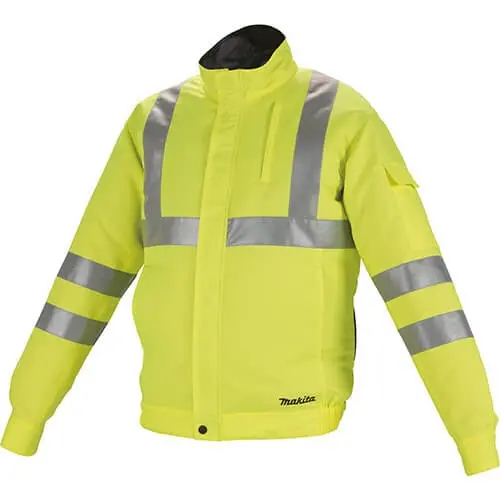 Makita Dfj214Zl 18V High-Visibility Fan Jacket – Size Large, Breathable Workwear 1
