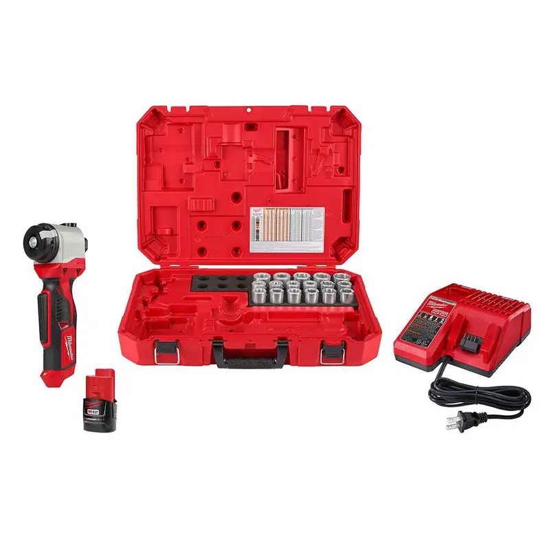 Milwaukee 2435Cu-21S M12 Cable Stripper Kit With 17 Thhn/Xhhw Bushings 1