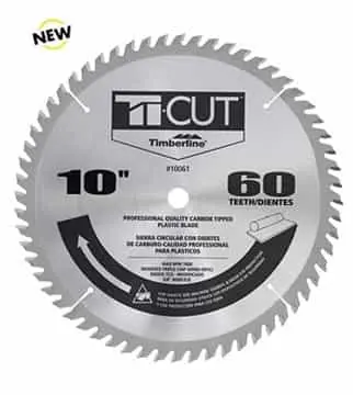 Timberline 10061 Ti-Cut 10" Circular Saw Blade – 60-Tooth, 5/8" Arbor, Mtc Coating 1