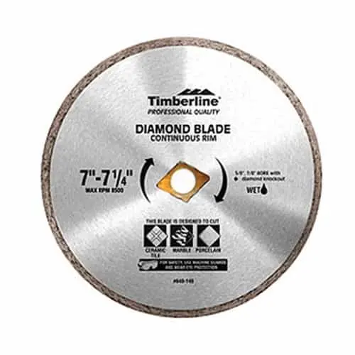Timberline Continuous-Rim Diamond Blade – 9" Diameter, Wet/Dry Use (640-150) 1